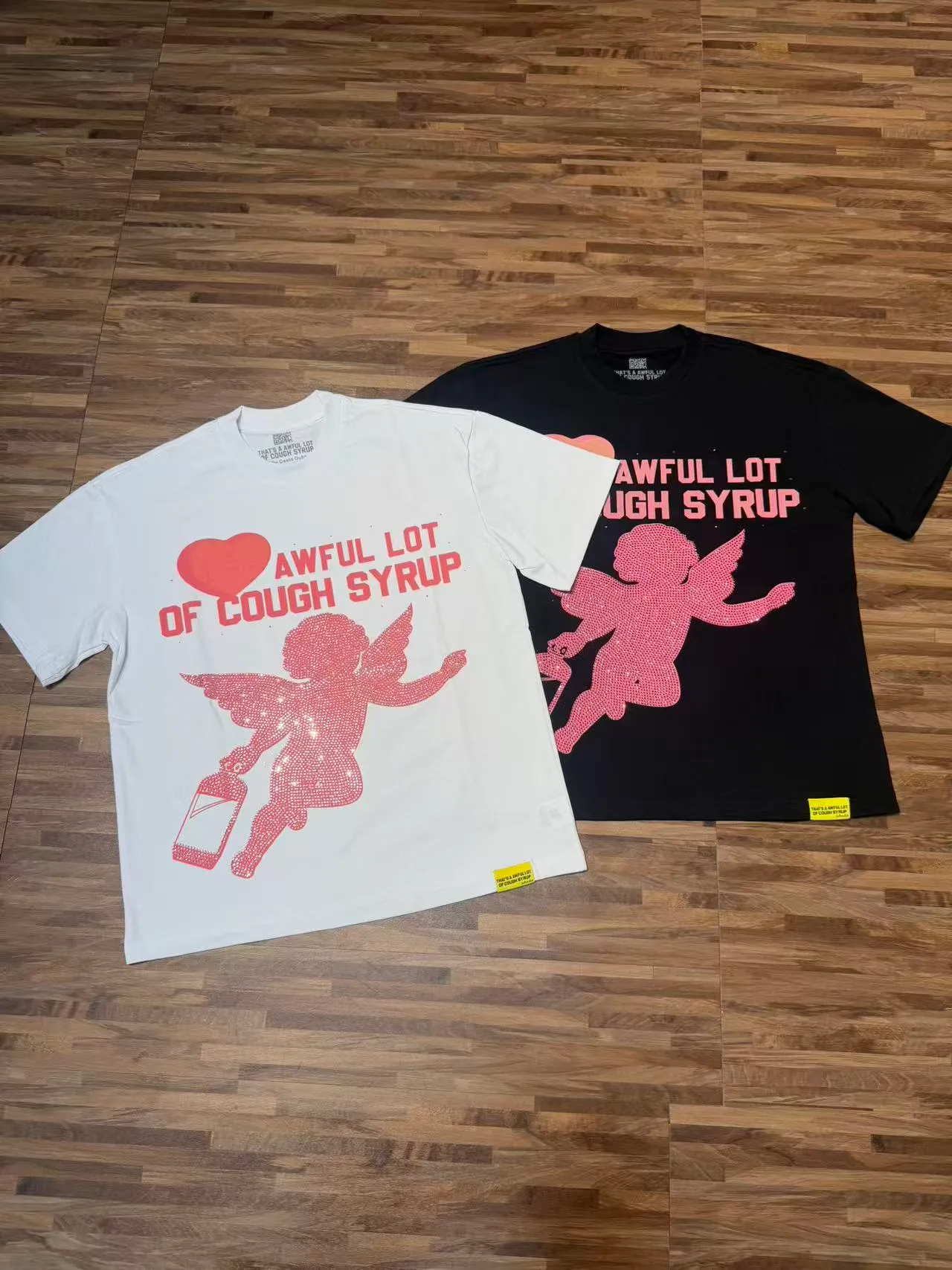 2241# Black/ （ ） THAT'S A AWFUL LOT OF COUGH SYRUP In Stock T （fabric):32 Sizes（size）：S-M L X L （colour）： Black） 👉
